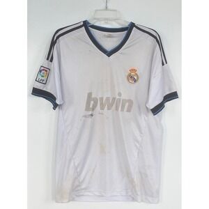 Real Madrid Home Jersey White Bwin FRAYMRUIZ 21 LFP Patch V-Neck Soccer Shirt L